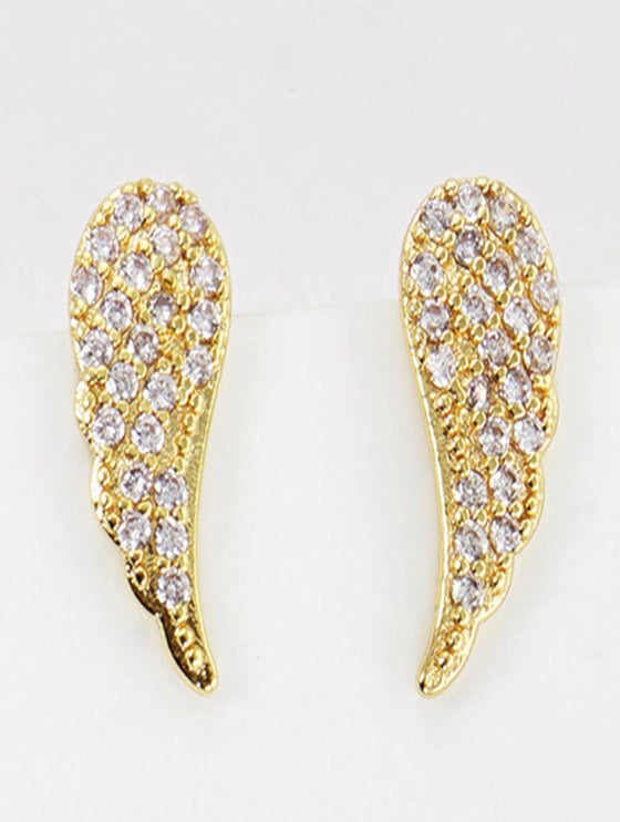 Gold Dipped Cupid Wing Earrings