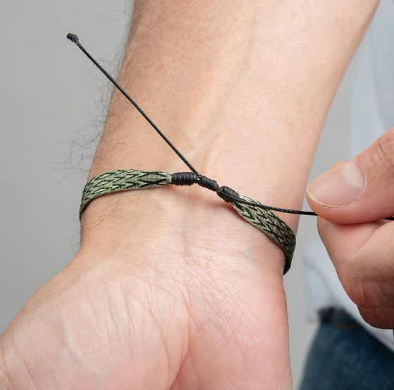 Mens Surfer Bracelet | Stackable Bracelet | Waterproof | Beige Brown