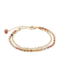  Growth & Inspiration 2mm Layered Healing Bracelet (Gold)