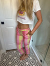 Y2K Early 2000s Pink Plaid Esprit Pants