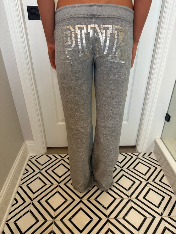 Vintage Victoria's Secret Grey Sparkle Heart Pant