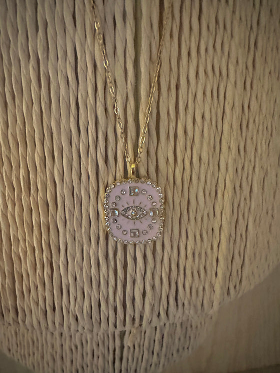 Double Side Amulet- Steel Necklace