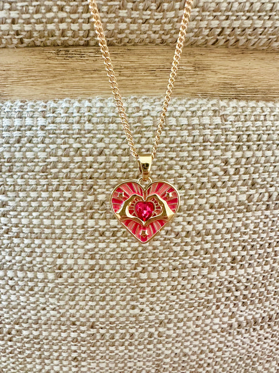 The Heart Hands Necklace