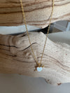 Arrow and Heart Opal Pendant Necklace