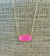 Short Druzy Stone Charm Necklace