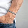 Men's Surfer Bracelet | Beach Bracelet | Grey and White