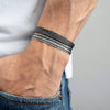Men's Surfer Bracelet | Beach Bracelet | Grey and White