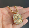 Double Side Amulet- Steel Necklace